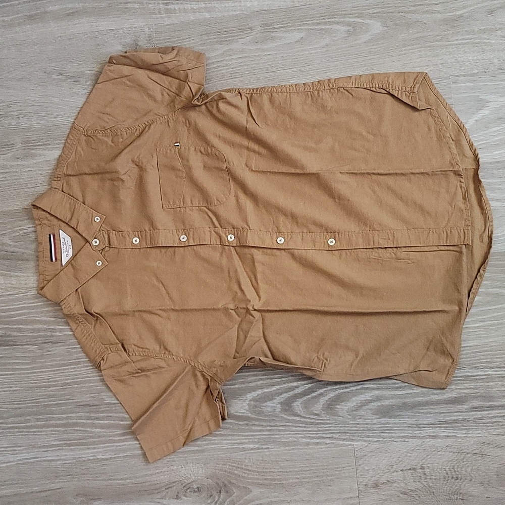 Brown button up